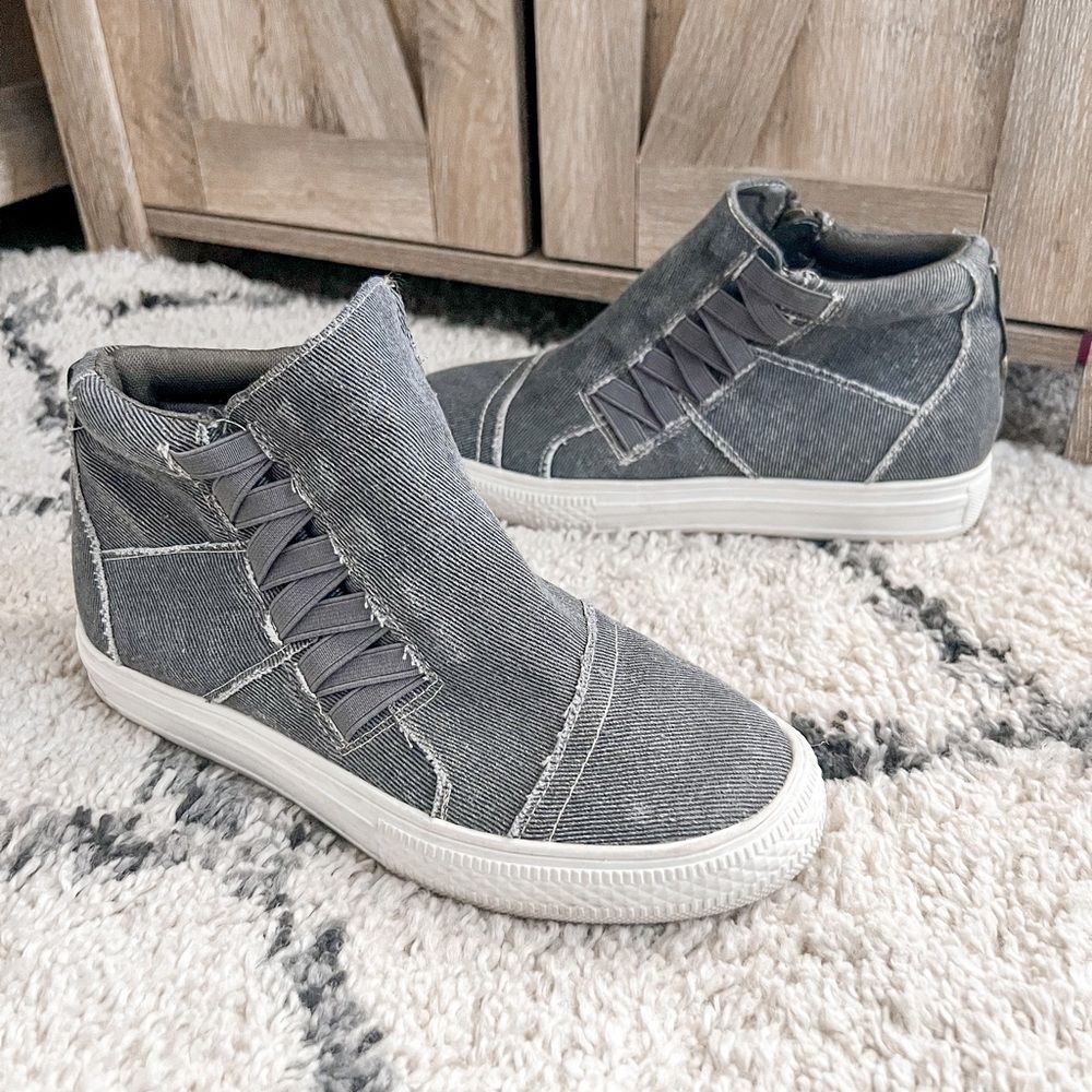 Jolimail Grey Blue Fashion Sneakers 8